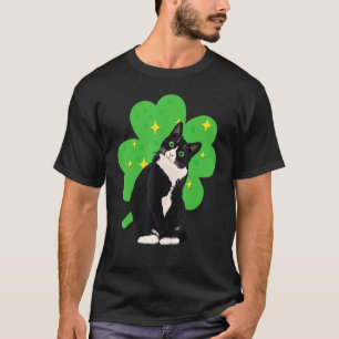 St Saint Patrick's Day Tuxedo Cat Men Women Kids C T-Shirt