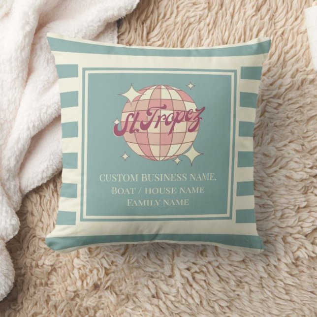 St Saint Tropez home boat decor pastel  Cushion (Creator Uploaded)