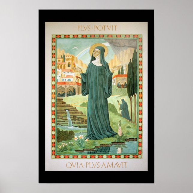 St. Scholastica and Benedict Poster (Front)