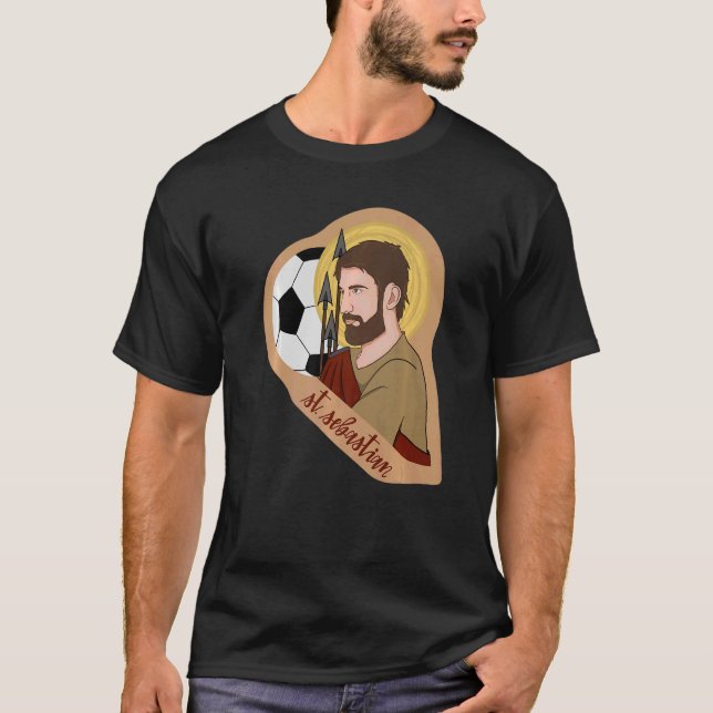 St Sebastian Archery Archer Catholic Patron Saint  T-Shirt (Front)