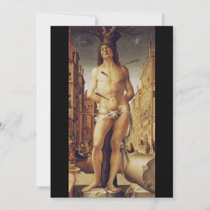 St Sebastian by Liberale Da Verona Holiday Card