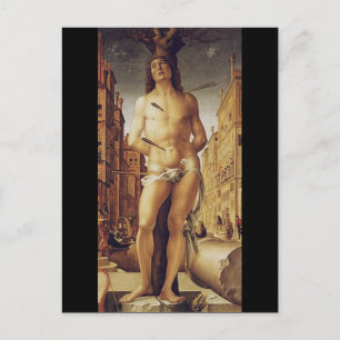 St Sebastian by Liberale Da Verona Postcard