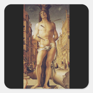 St Sebastian by Liberale Da Verona Square Sticker
