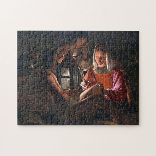 St. Sebastian Embraced by Irene, La Tour Jigsaw Puzzle (Horizontal)