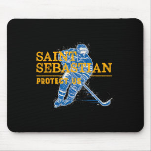 St Sebastian Hockey Patron Saint Of Sports Athlete Mouse Pad