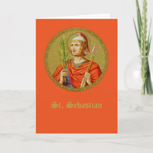 St. Sebastian (SNV24) (RndIm)  Blank Greeting Card