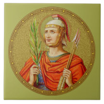 St. Sebastian (SNV 24) (Round Image) Tile 2