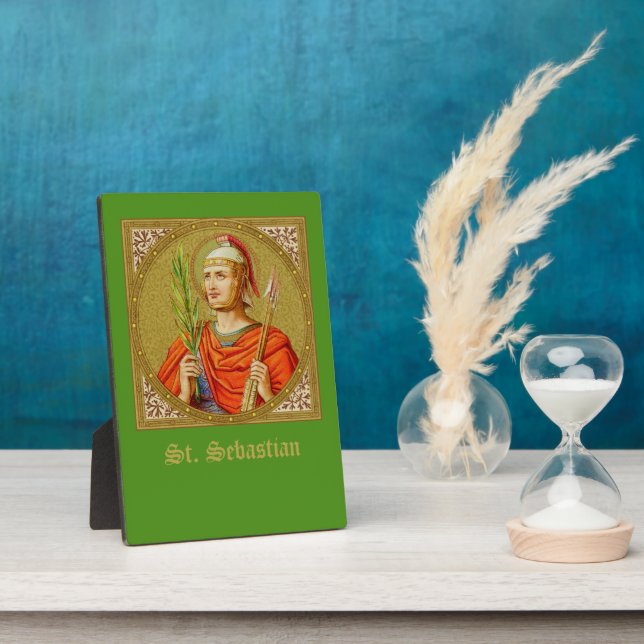 St. Sebastian (SNV 24) (Square Image) 5"x7" Plaque (Side)