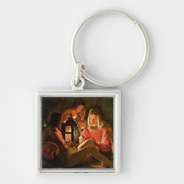 St. Sebastian tended by the Holy Woman (oil on can Key Ring (Front)