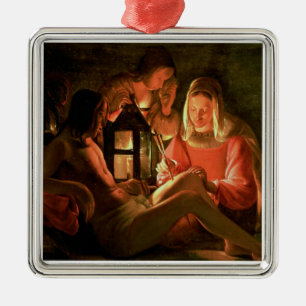 St. Sebastian tended by the Holy Woman (oil on can Metal Tree Decoration