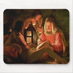 St. Sebastian tended by the Holy Woman (oil on can Mouse Pad