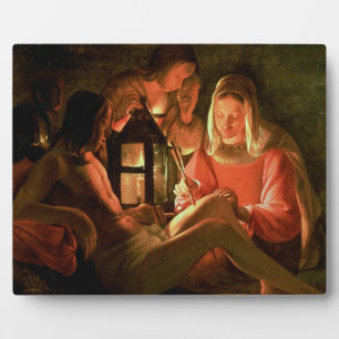 St. Sebastian tended by the Holy Woman (oil on can Plaque