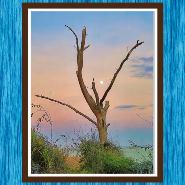 St. Simons Island Georgia Beach Sunset and Moon  Poster (Creator Uploaded)