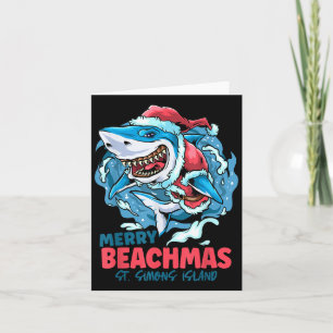 St Simons Island Georgia Merry Beachmas Christmas  Card