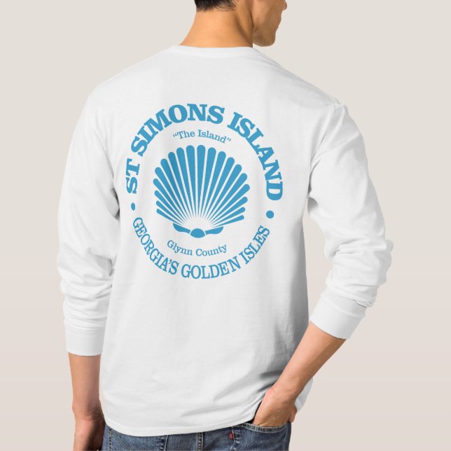 St Simons Island (seashell) T-Shirt (Back)
