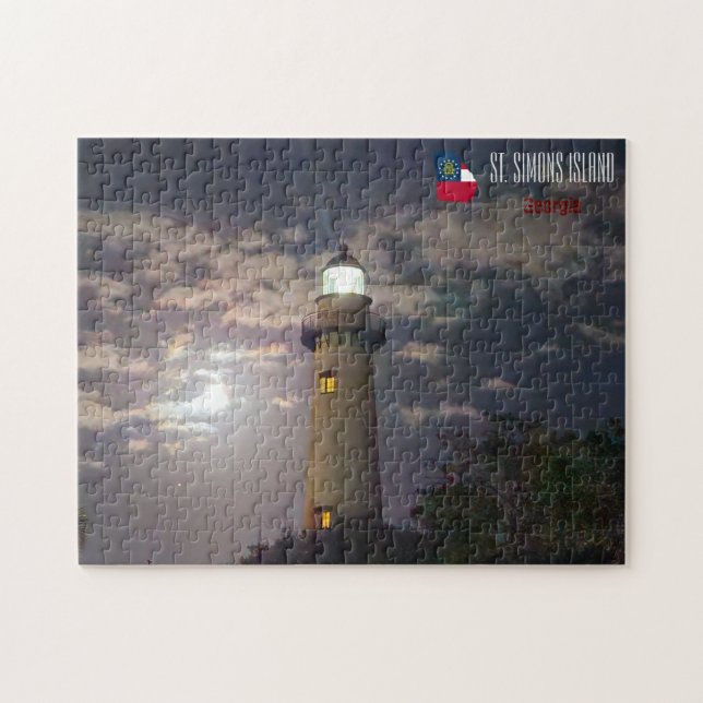 St. Simons Lighthouse - Georgia -  Jigsaw Puzzle (Horizontal)
