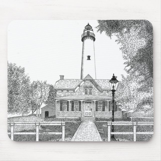 St. Simons Lighthouse Mouse Pad (Front)