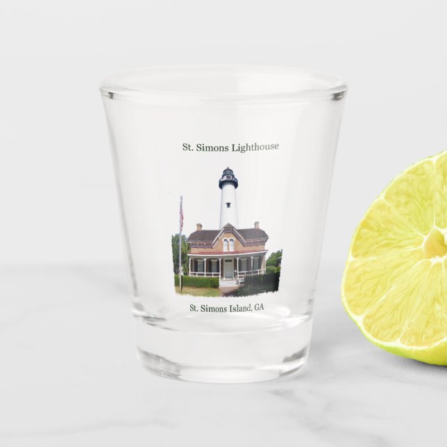 St. Simons Lighthouse shot glass (Front)