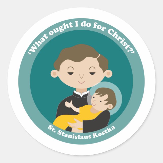 St. Stanislaus Kostka Classic Round Sticker (Front)