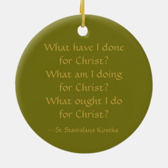 St. Stanislaus (SNV 25) Circle Ceramic Tree Decoration (Back)