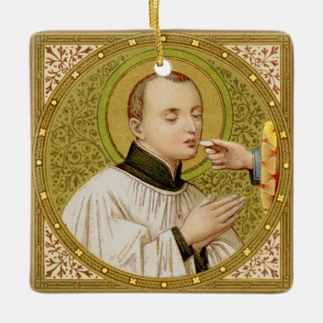 St. Stanislaus (SNV 25) Square Ceramic Ornament (Front)