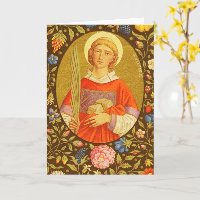 St. Stephen (PM 08) Blank Greeting Card (Yellow Flower)
