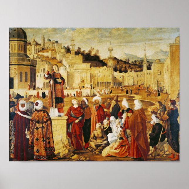 St. Stephen Preaching Poster (Front)