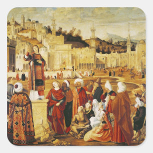 St. Stephen Preaching Square Sticker