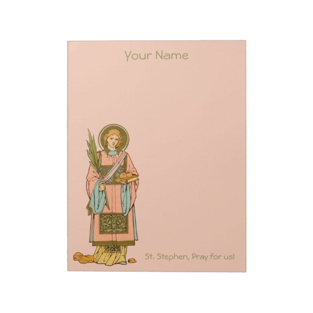 St. Stephen the ProtoMartyr (RLS 17) 8.5"x11" Notepad (Rotated)