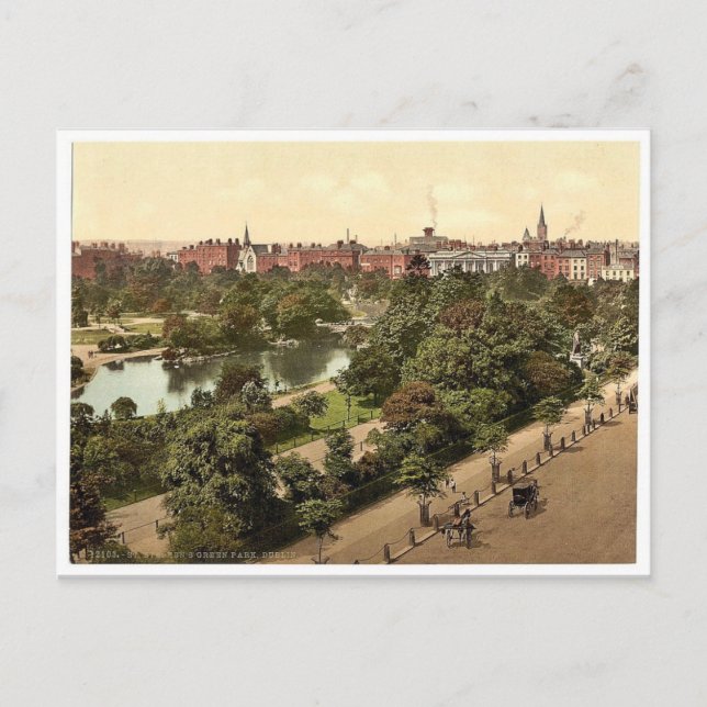 St. Stephen's Green Park. Dublin. Co. Dublin, Irel Postcard (Front)