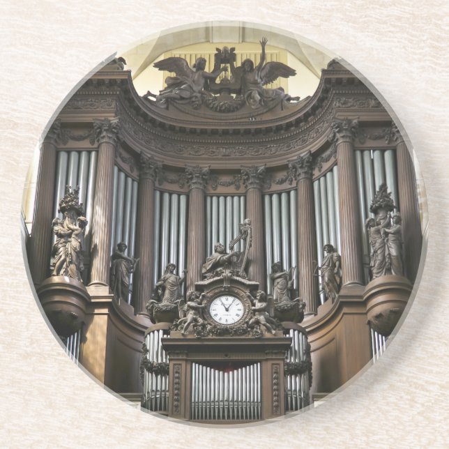 St Sulpice pipe organ Coaster (Front)