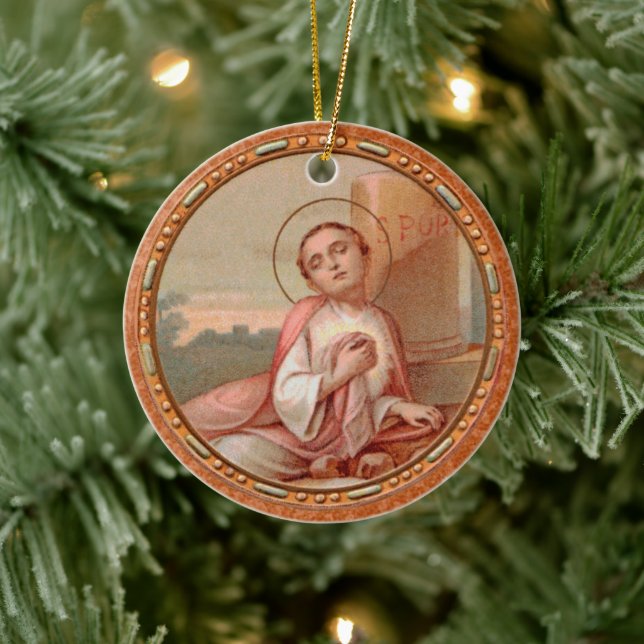 St. Tarcisius of Rome Roundel (BF 004) Ceramic Ornament (Tree)