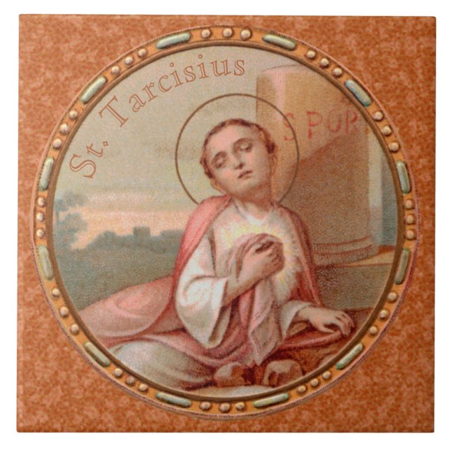 St. Tarcisius of Rome Roundel (BF 004) Ceramic Tile (Front)