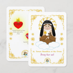 St. Teresa Benedicta of the Cross Holy Card