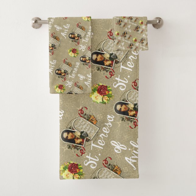 St Teresa de Avila Catholic Saint Therese  Bath Towel Set (Insitu)
