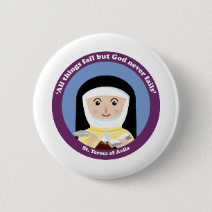 St. Teresa of Avila 6 Cm Round Badge