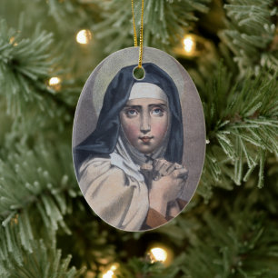 St. Teresa of Avila (M 008) Oval Ceramic Ornament