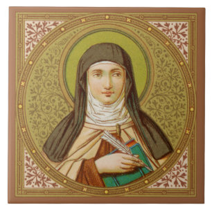 St. Teresa of Avila (SNV 27) (Square Image) Ceramic Tile