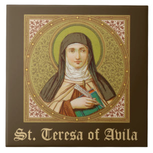 St. Teresa of Avila (SNV 27) (Square Image) Ceramic Tile