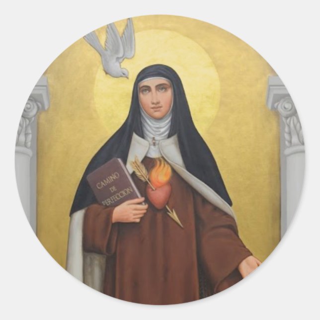 St. Teresa of Avila Teresa of Jesus Classic Round Sticker (Front)