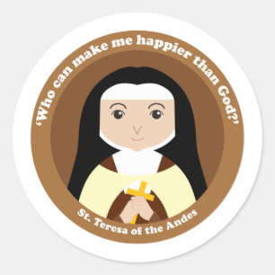 St. Teresa of the Andes Classic Round Sticker