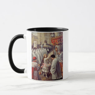 St. Teresa throws flowers to the Blessed Sacrament Mug