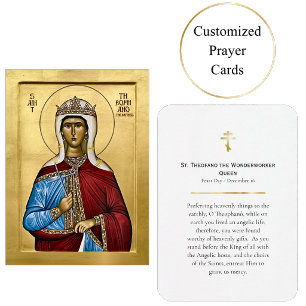 St. Theofano the Wonderworker Prayer Card 