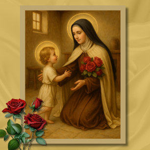 St. Thérèse and Child Jesus – Little Way  Postcard
