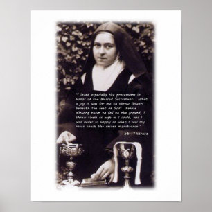 St Therese and The Holy Eucharist. Poster