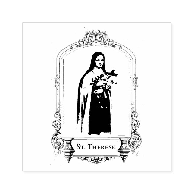 St. Therese Carmelite Saint Religious Catholic Nun Rubber Stamp (Imprint)