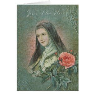 St. Therese Child Jesus Roses Religious Prayer