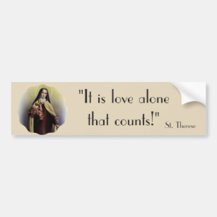 St. Therese Crucifix Nun Little FLower Bumper Sticker