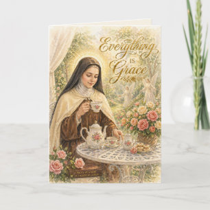St Therese Everything is Grace Catholic  Card