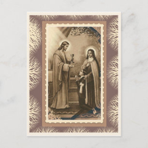 St. Therese First Holy Communion Boy Jesus Postcard